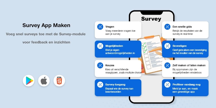 Survey app maken van appmaken.online 1