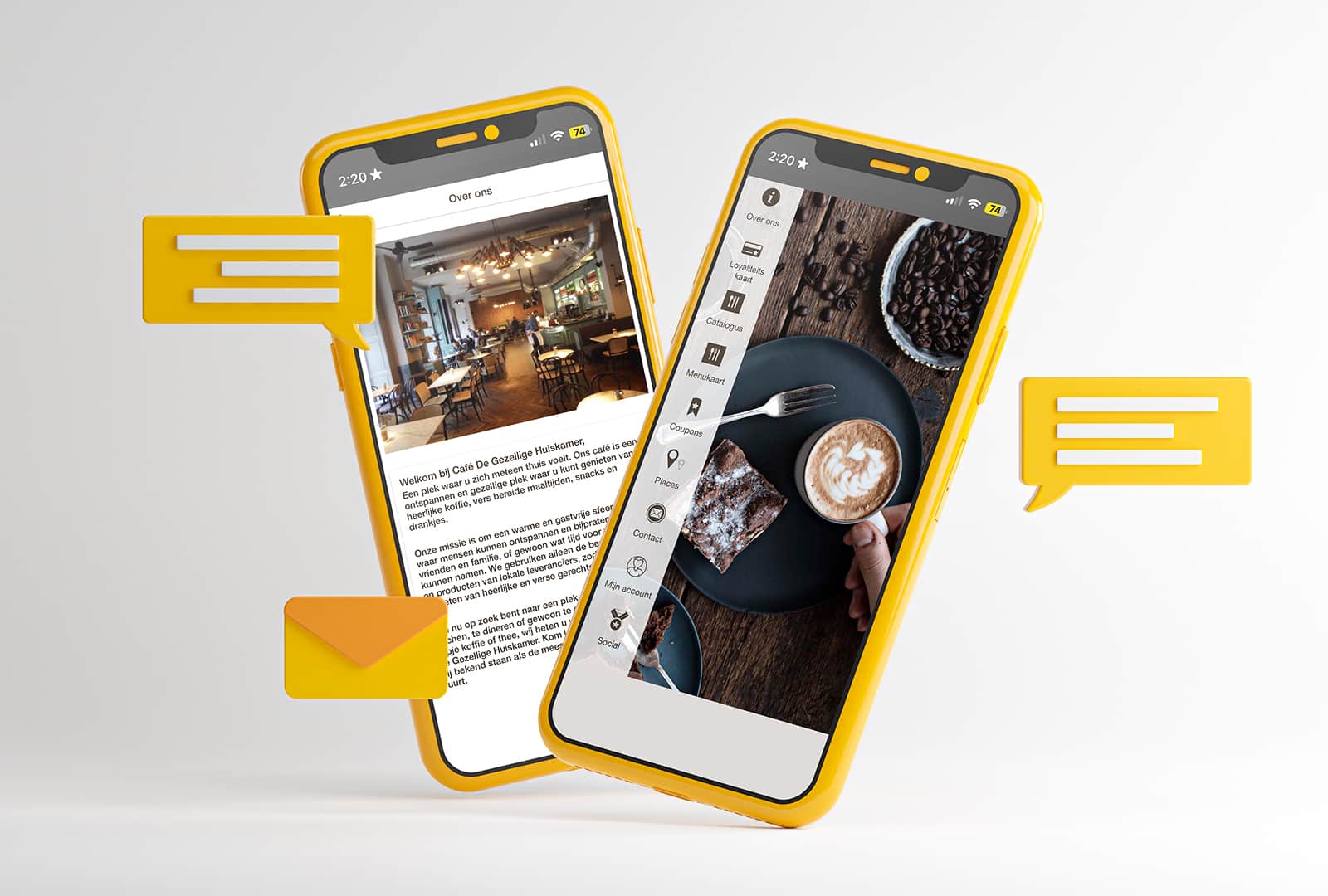 cafe App maken voorbeeld van AppMaken.online