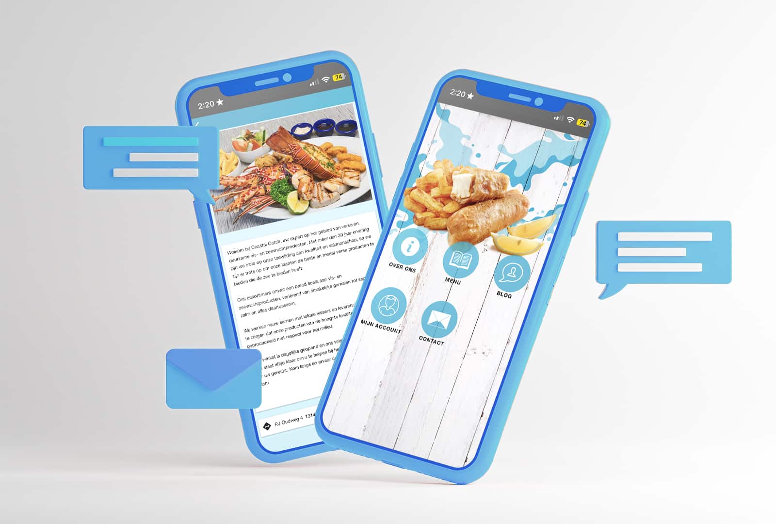 seafood app maken voorbeeld van AppMaken.online